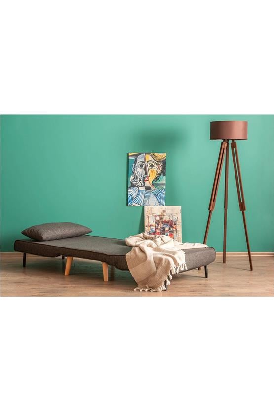 Pafu Folde 80 Tekli Yataklı Katlanır Koltuk Koyu Gri Keten