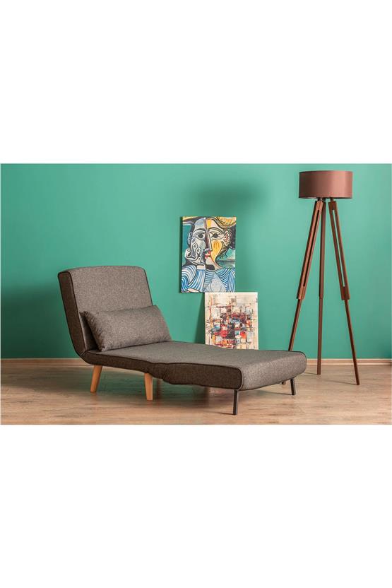 Pafu Folde 80 Tekli Yataklı Katlanır Koltuk Koyu Gri Keten