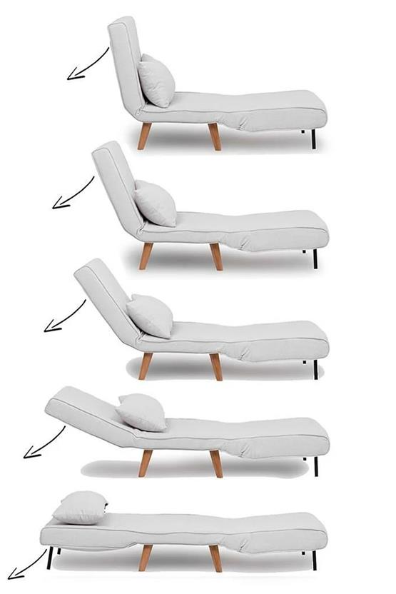 Pafu Folde 80 Tekli Yataklı Katlanır Koltuk Teddy Beyaz