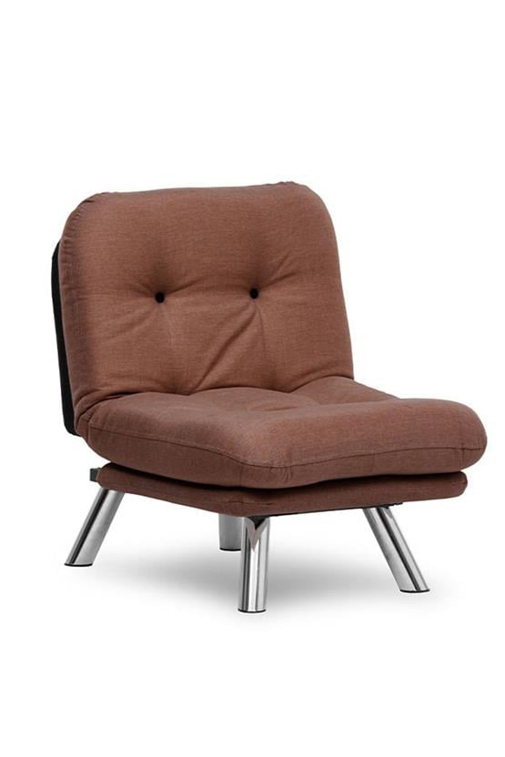 Pafu Hippo Tekli Yataklı Koltuk Keten - Açık Kahverengi