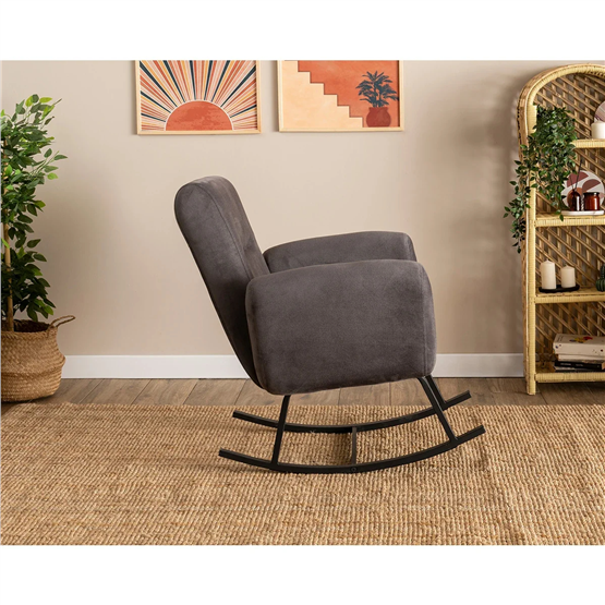 Pafu Kono Sırt Kademeli Sallanan Sandalye - Soho Gri