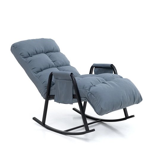 Pafu Lena Outdoor Bahçe Su Geçirmez Fonksiyonel Sallanan Koltuk - Gri-Mavi