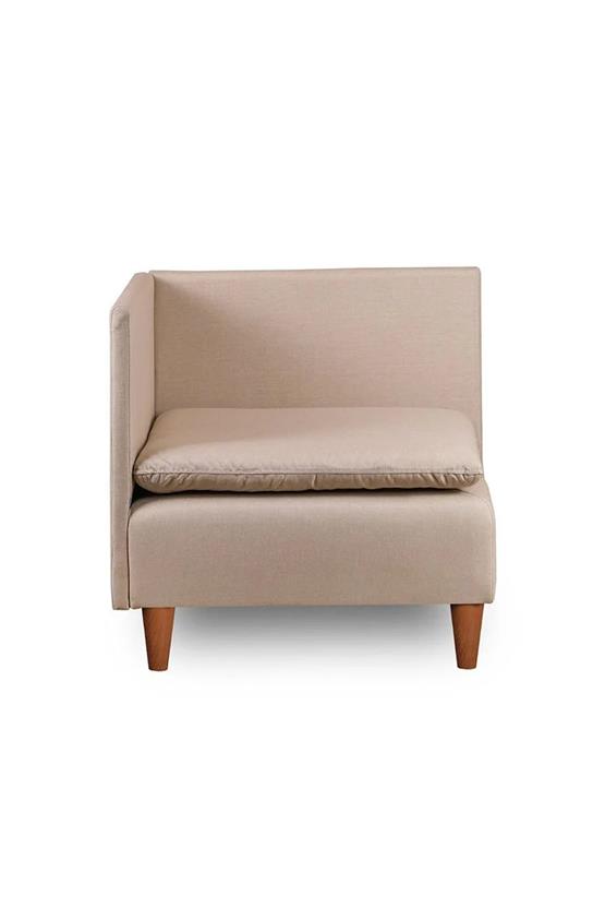 Pafu Lungo Köşe Modülü - Krem Keten