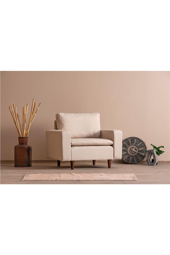 Pafu Lungo Modüler Berjer - Krem Keten