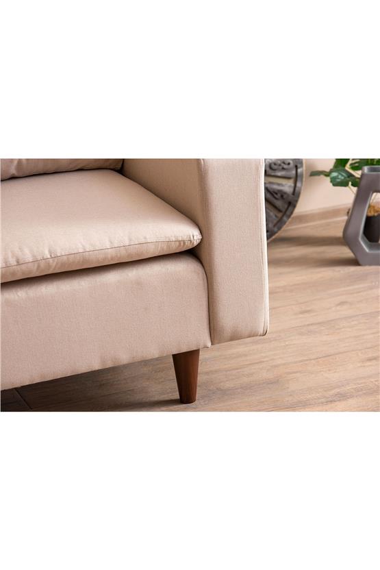 Pafu Lungo Modüler Berjer - Krem Keten