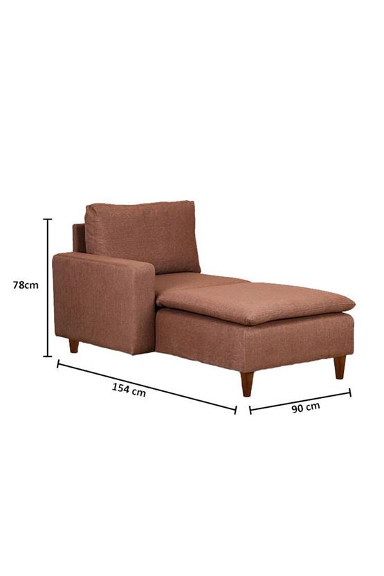 Pafu Lungo Modüler Daybed - Açık Kahverengi