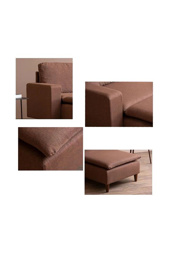 Pafu Lungo Modüler Daybed - Açık Kahverengi