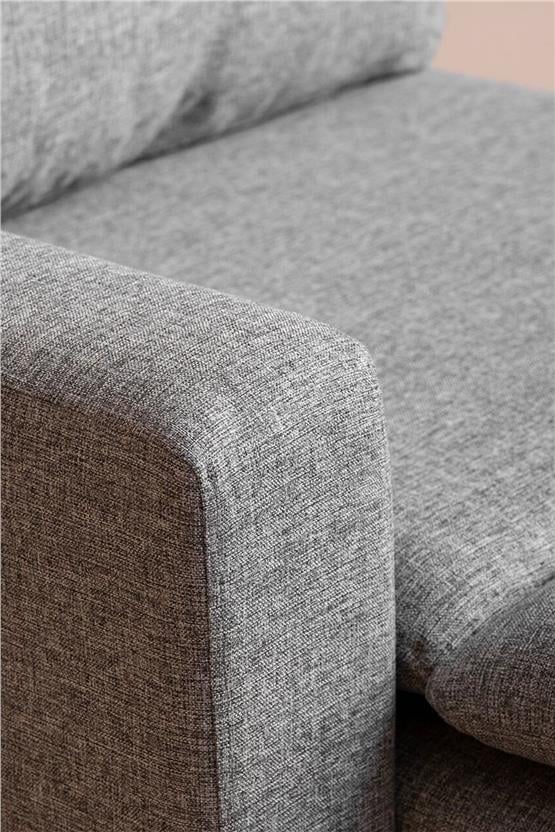 Pafu Lungo Modüler Daybed - Gri Keten