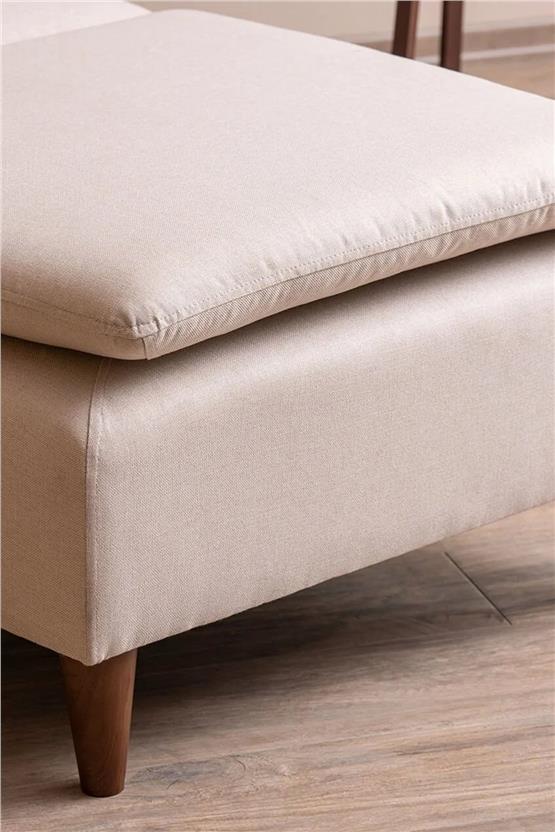 Pafu Lungo Modüler Daybed - Krem Keten