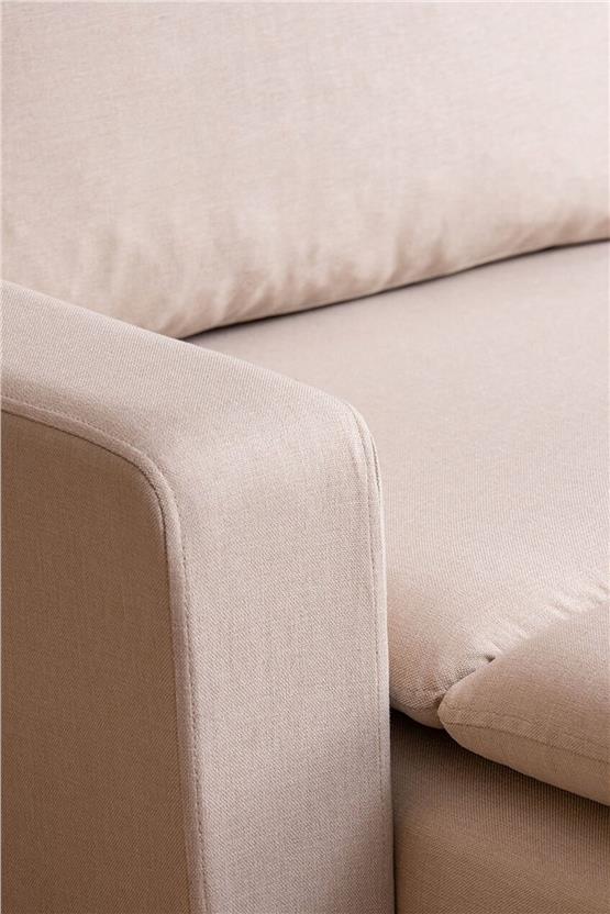 Pafu Lungo Modüler Daybed - Krem Keten