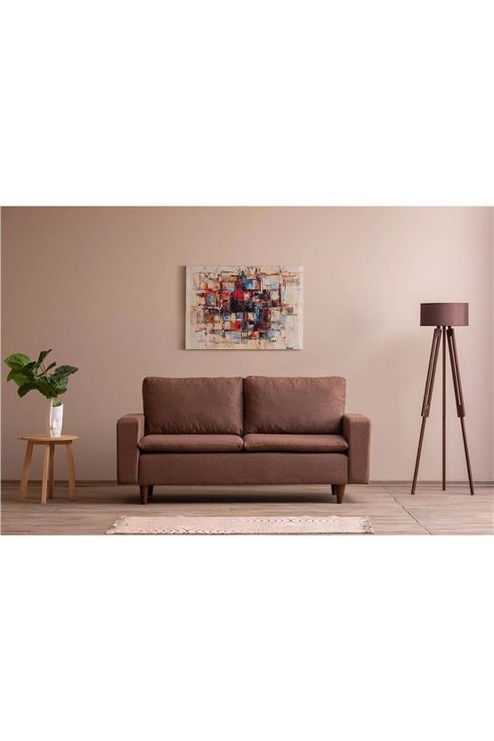 Pafu Lungo Modüler İkili Koltuk -Açık Kahve Keten