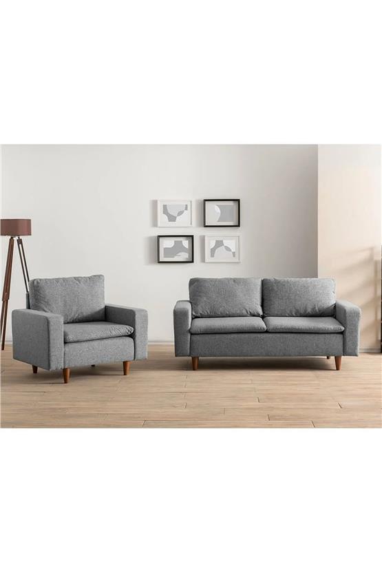 Pafu Lungo Modüler Koltuk Takımı Keten Açık Gri