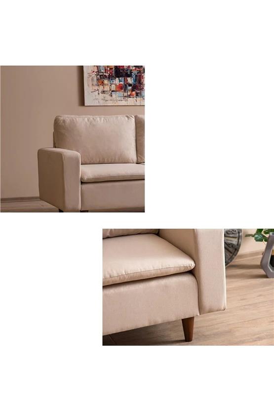 Pafu Lungo Modüler Koltuk Takımı Keten Krem