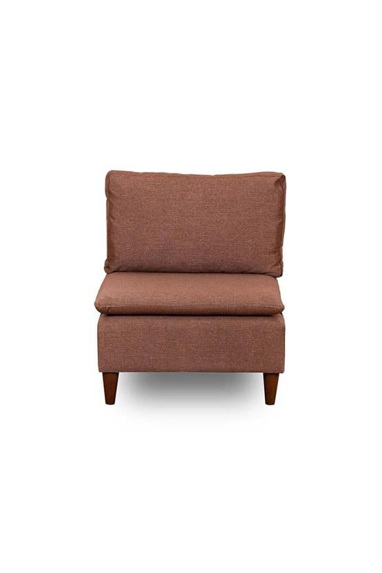 Pafu Lungo Tekli Kolsuz Modül - Açık Kahve Keten