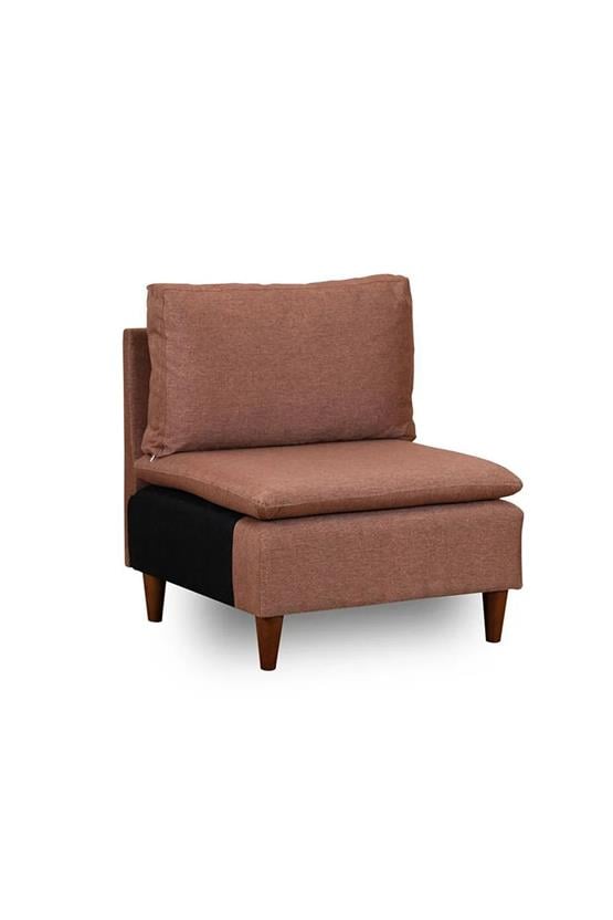 Pafu Lungo Tekli Kolsuz Modül - Açık Kahve Keten