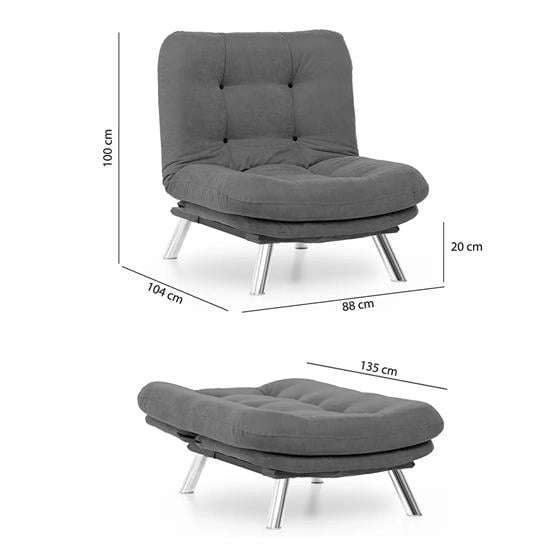 Pafu Misa Tekli Koltuk Gri