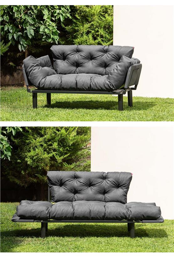 Pafu Nitta İkili Su Geçirmez Yataklı Bahçe Koltuğu