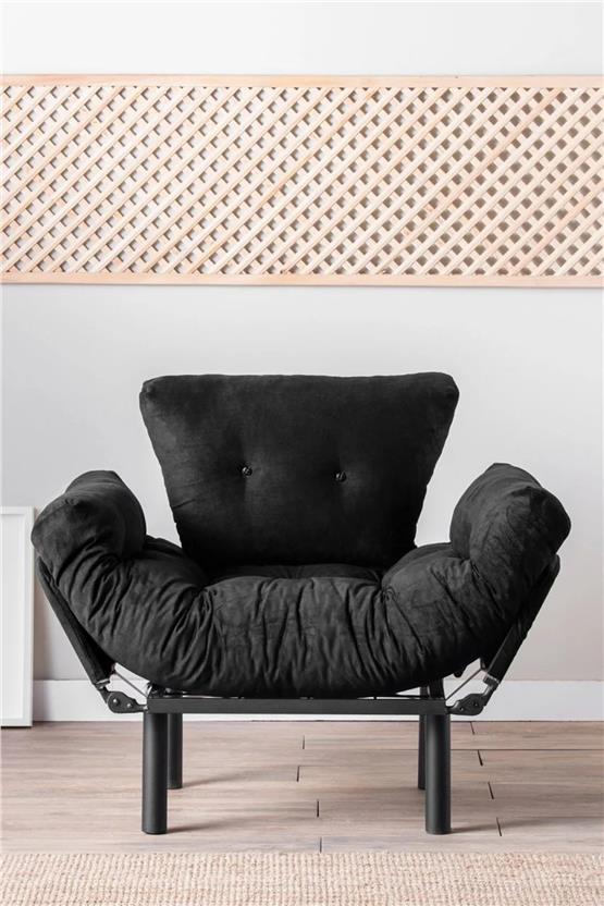 Pafu Nitta Tekli Koltuk Siyah