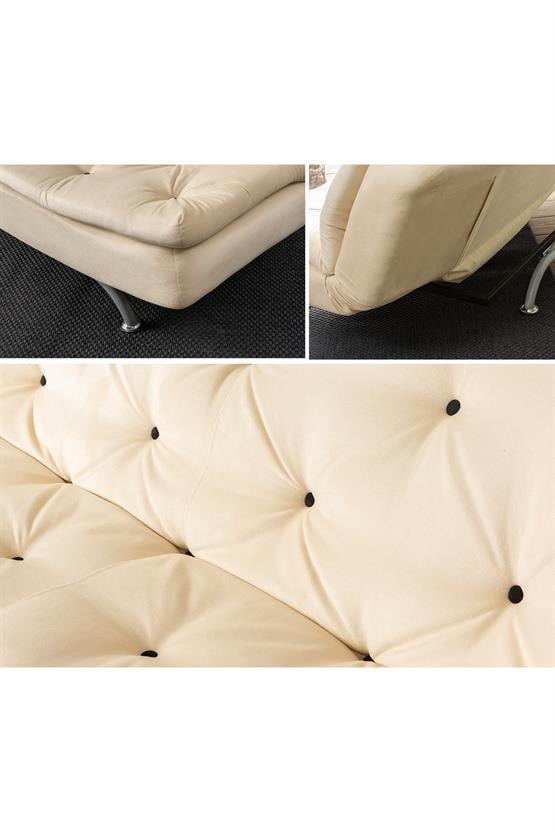 Pafu Rivo Üçlü Yataklı Koltuk Soho Krem