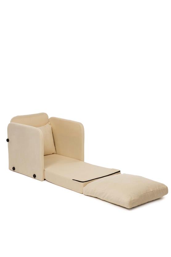 Pafu Saga Tekli Katlanır Yataklı Koltuk Soho Krem