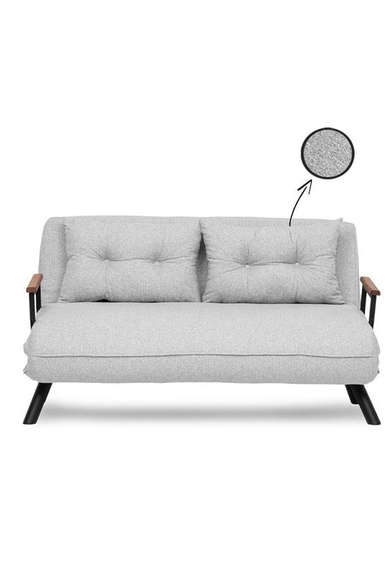 Pafu Sando İkili Katlanır Yataklı Koltuk Teddy Gri