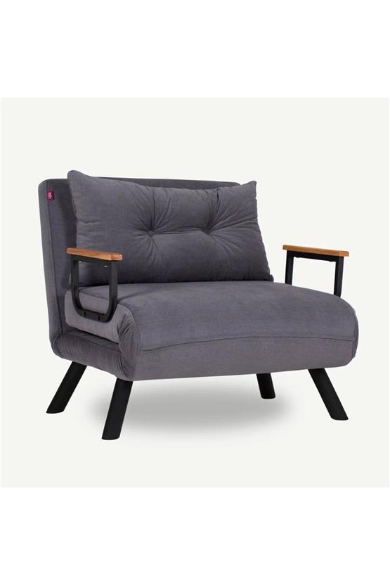 Pafu Sando Tekli Katlanır Yataklı Koltuk Gri