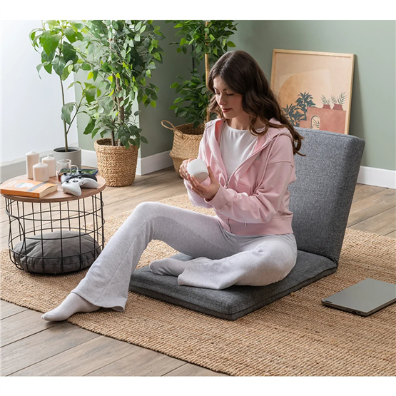 Pafu Tera Fonksiyonel Mekanizmalı Yer Koltuğu Keten Açık Gri