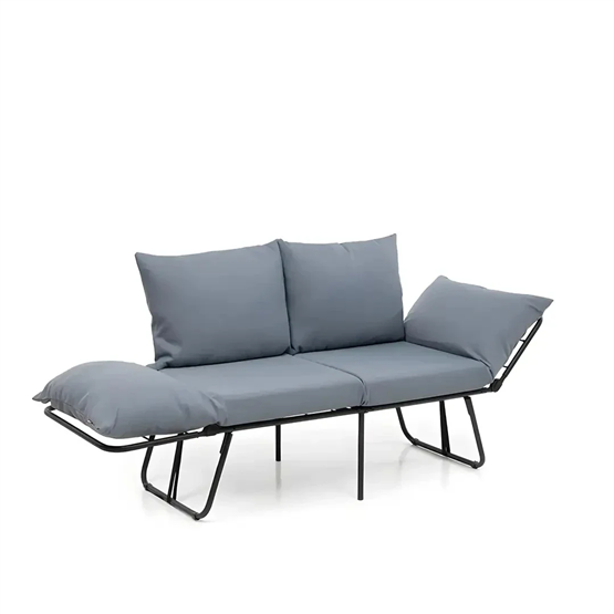 Pafu Viper İkili Katlanır Su Geçirmez Bahçe Koltuğu - Gri-Mavi