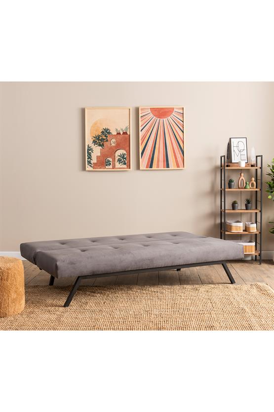 Pafu Zola Üçlü Yataklı Koltuk Soho Gri