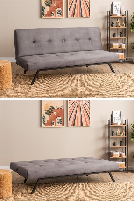 Pafu Zola Üçlü Yataklı Koltuk Soho Gri