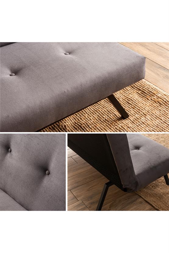 Pafu Zola Üçlü Yataklı Koltuk Soho Gri