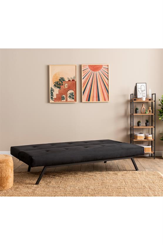 Pafu Zola Üçlü Yataklı Koltuk Soho Siyah