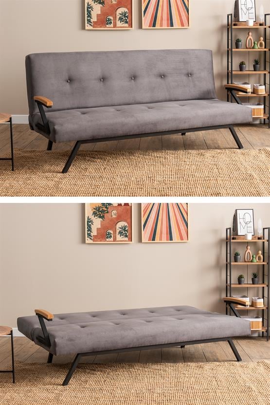 Pafu Zven Üçlü Yataklı Koltuk Soho Gri