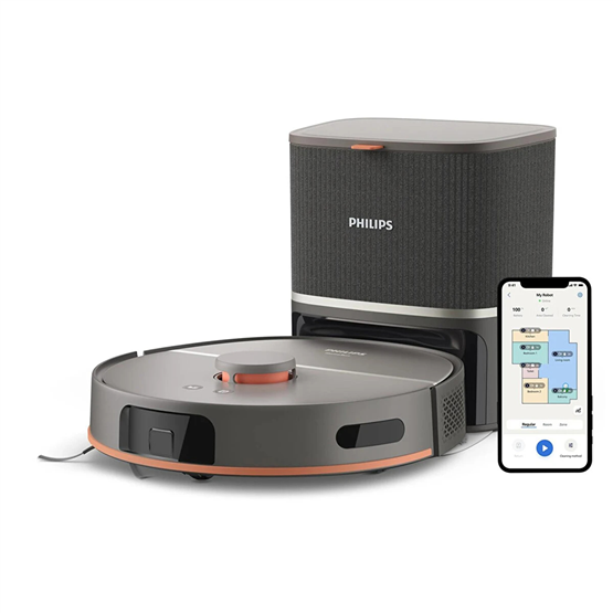 Philips HomeRun 5000 Serisi XU5100/10 Siyah Çöp İstasyonlu Akıllı Robot Süpürge