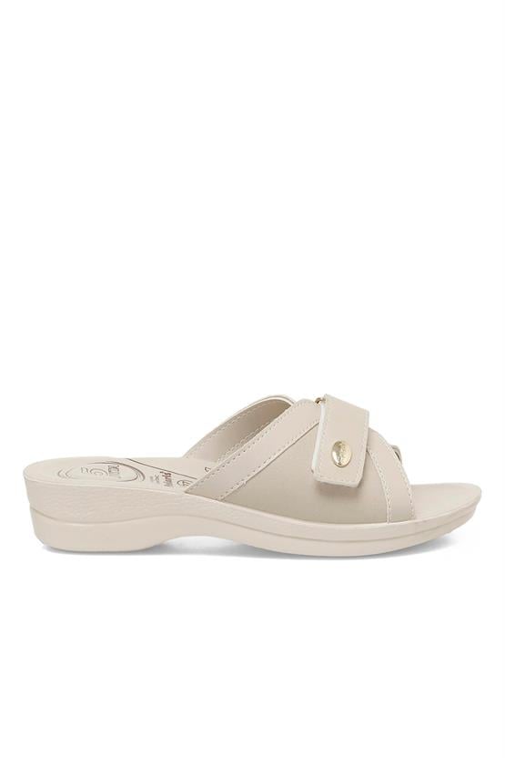 Polaris 5 Nokta 5M 407011 Z5Fx Bej Kadın Ev İçi Terlik