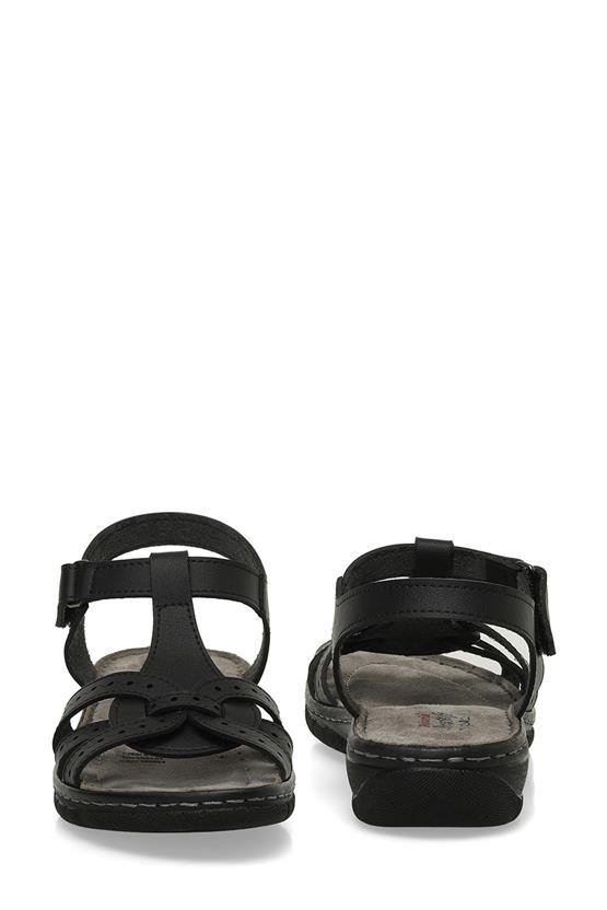 Polaris 5M 158589 Z5Fx Siyah Kadın Geleneksel Comfort Düz Sandalet