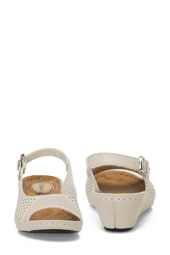 Polaris 5M 162750 Z5Fx Bej Kadın Geleneksel Comfort Düz Sandalet