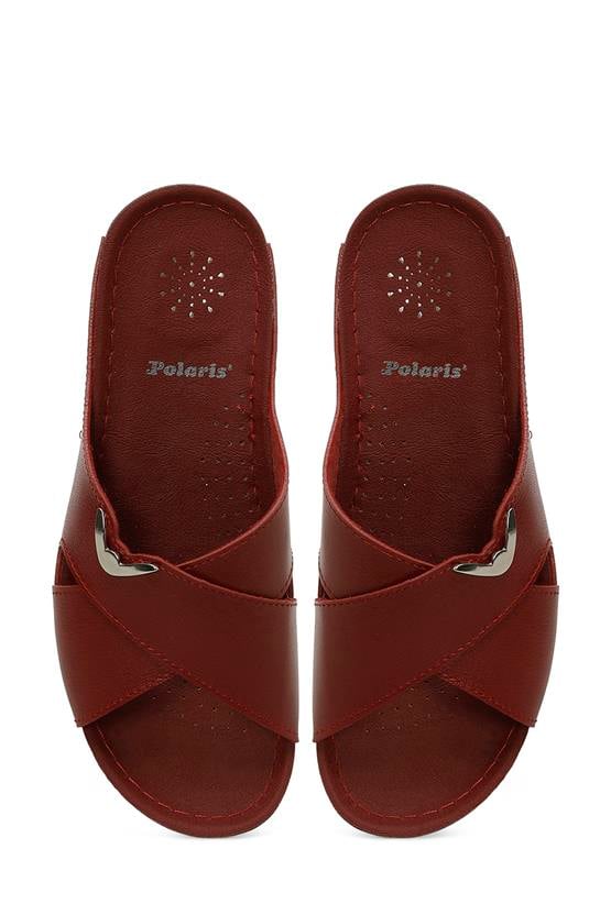 Polaris 5M 164336 Z5Fx Kırmızı Kadın Geleneksel Comfort Düz Terlik