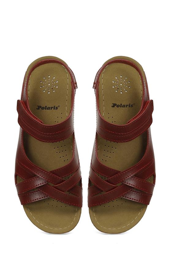 Polaris 5M 164343 Z5Fx Kırmızı Kadın Geleneksel Comfort Düz Sandalet