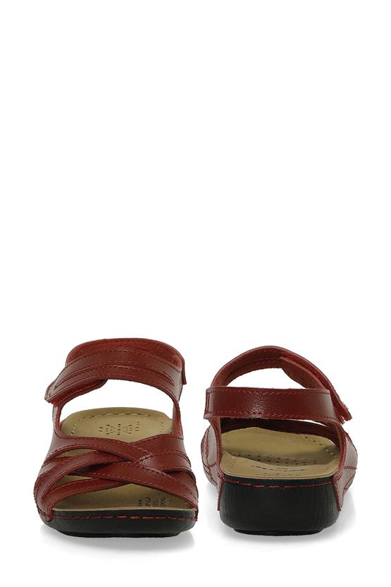 Polaris 5M 164343 Z5Fx Kırmızı Kadın Geleneksel Comfort Düz Sandalet