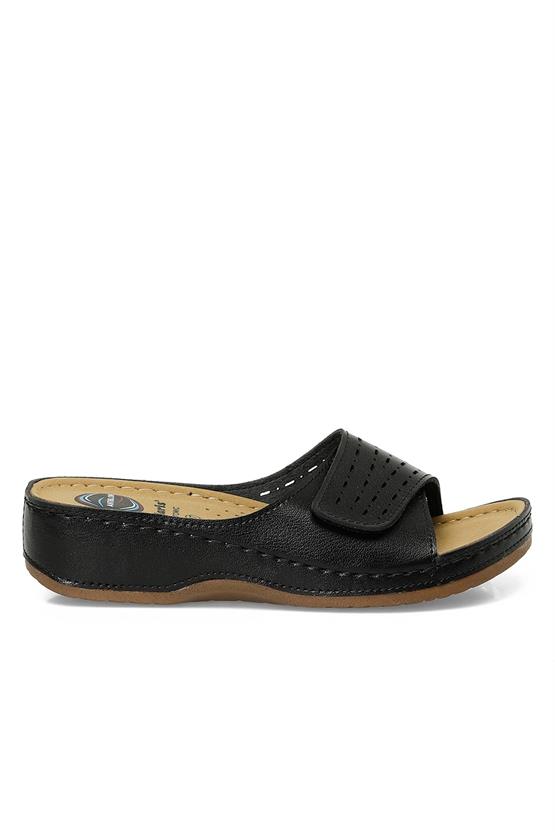 Polaris 5M 166372 Z5Fx Siyah Kadın Geleneksel Comfort Düz Terlik