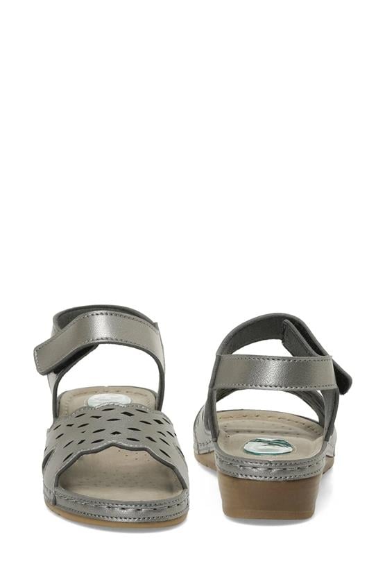 Polaris 5M 166980 Z5Fx Antrasıt Kadın Geleneksel Comfort Düz Sandalet