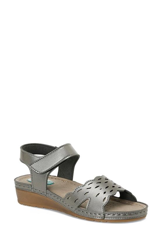 Polaris 5M 166980 Z5Fx Antrasıt Kadın Geleneksel Comfort Düz Sandalet