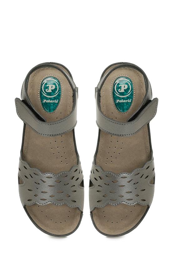 Polaris 5M 166980 Z5Fx Antrasıt Kadın Geleneksel Comfort Düz Sandalet