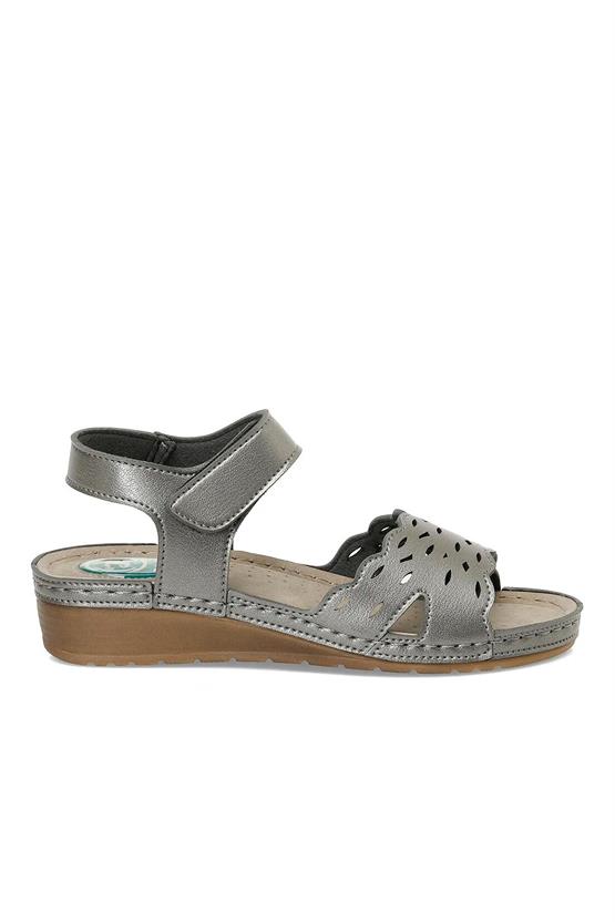 Polaris 5M 166980 Z5Fx Antrasıt Kadın Geleneksel Comfort Düz Sandalet