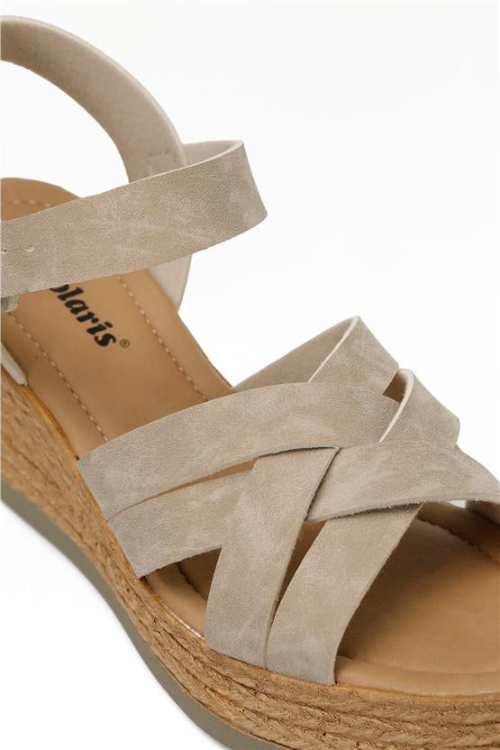 Polaris 5M 315335 Z 5Fx A Gri Kadın Dolgu Sandalet