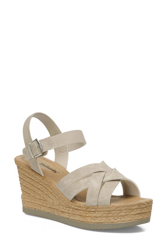 Polaris 5M 315335 Z 5Fx A Gri Kadın Dolgu Sandalet