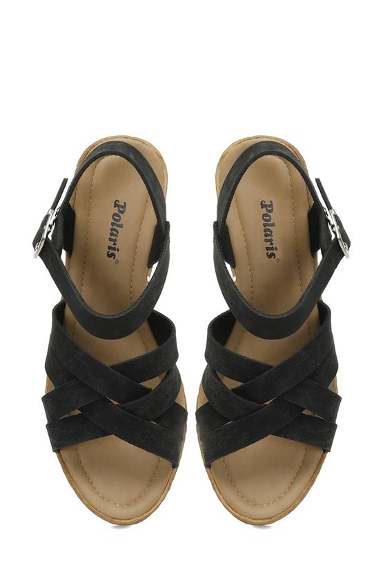 Polaris 5M 315335 Z 5Fx Siyah Kadın Dolgu Sandalet