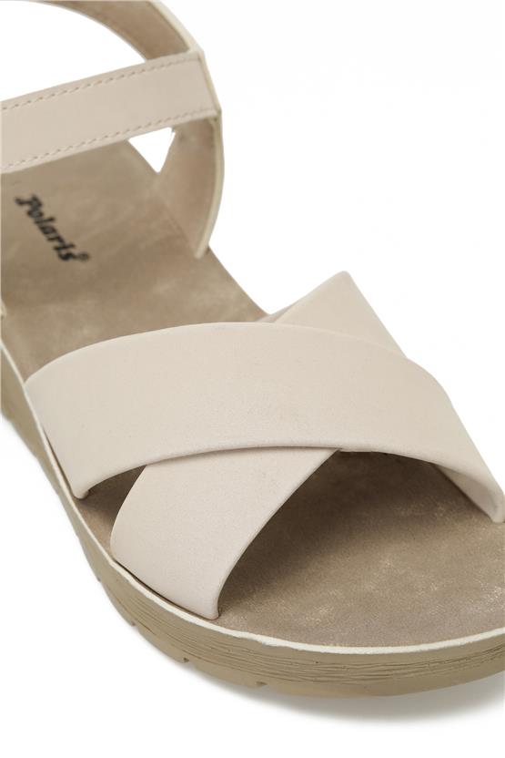 Polaris 5M 315560 Z 5Fx Bej Kadın Dolgu Sandalet