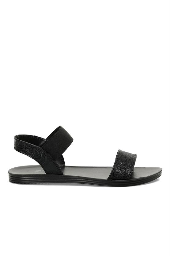 Polaris 5M 317720 Z 5Fx Siyah Kadın Düz Sandalet